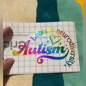Autism Embrace Neurodiversity Vinyl Decal 🌈